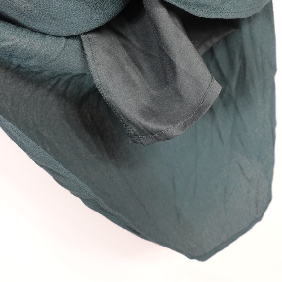 Madewell Blue Green Wrap Skirt Asymmetrical Knee-Length - Picture 5 of 10